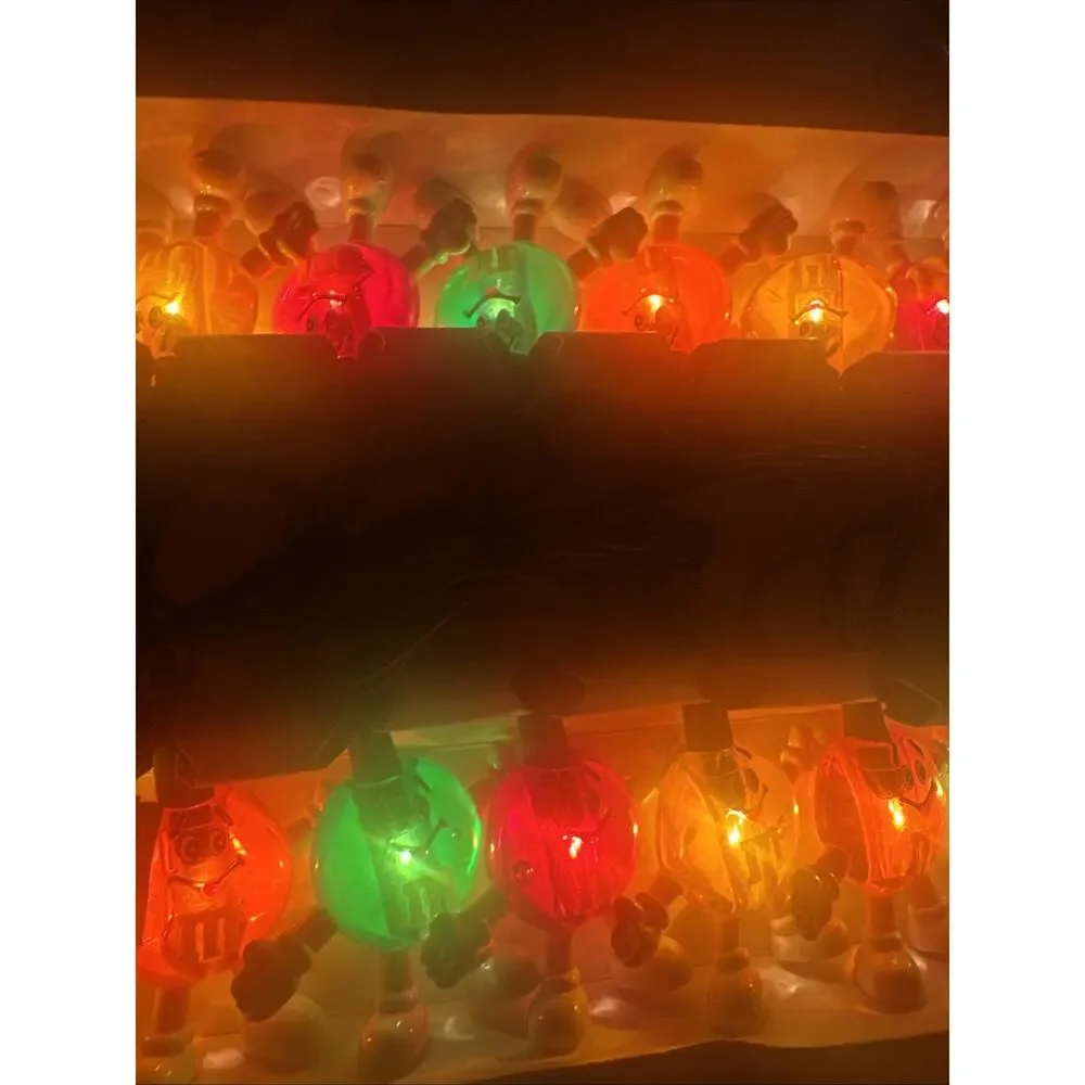 Vintage M&M’s Christmas String Lights Candy Characters Tested Working